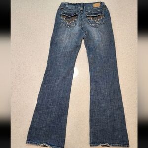 Hydraulic Women's Juniors Jeans Super Low Metro Flare Blue Denim Size 9/10 Y2k